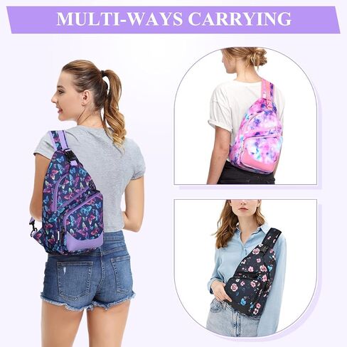 VASCHY Sling Bag for Men Women, One Strap Over the Shoulder Cross Body Backpack Chest Bag for Hiking/Travel/Outdoor in Saudi Arabia