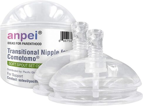 Any Angle Weighted Straws and Brushes Set Compatible with Transitional Soft Spout and Straw Comotomo Nipples, Set of 2 in Saudi Arabia