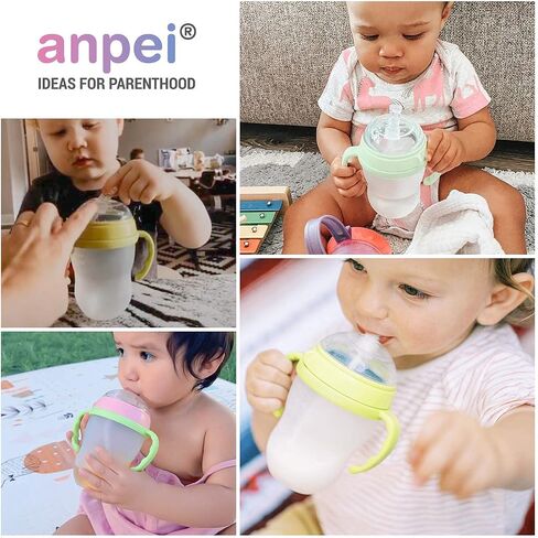 Any Angle Weighted Straws and Brushes Set Compatible with Transitional Soft Spout and Straw Comotomo Nipples, Set of 2 in Saudi Arabia