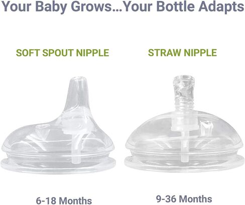 Any Angle Weighted Straws and Brushes Set Compatible with Transitional Soft Spout and Straw Comotomo Nipples, Set of 2 in Saudi Arabia