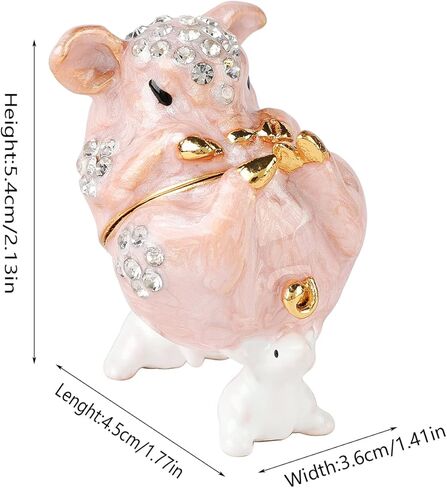 FASSLINO صناديق حلية الفأر اللطيفة المفصلية المطلية يدويًا على شكل حيوانات زينة هدية فريدة لديكور المنزل in Kuwait