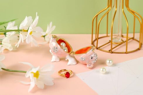 FASSLINO صناديق حلية الفأر اللطيفة المفصلية المطلية يدويًا على شكل حيوانات زينة هدية فريدة لديكور المنزل in Kuwait