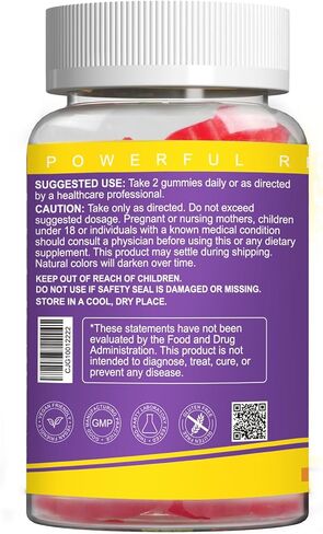 EAZGOO علكات الميلاتونين 10 ملغ، مكمل غذائي الميلاتونين 100 علكة بنكهة الفراولة، كمية تكفي 50 يومًا in Kuwait