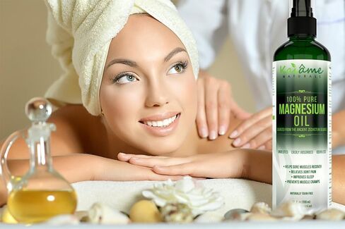 Kaiame Naturals Magnesium Oil Spray, Large 12 oz, Undiluted, Pure and Organic, Sourced from Ancient Zechstein Seabed in Saudi Arabia