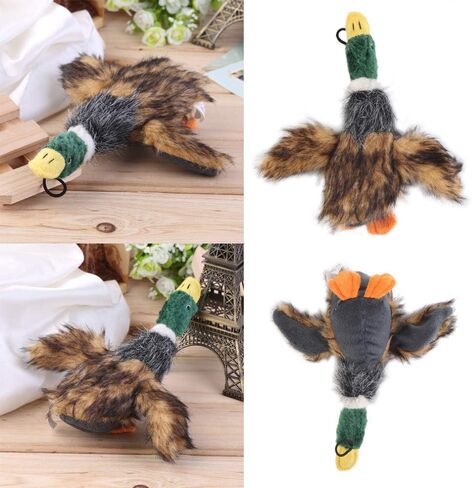 AOTOHOOPE Dog Toys for Aggressive Chewers, Pet Mallard Duck Dog Toy, Squeaky Plush Puppy Dog Toy for Small Dogs - 2 Pieces in Saudi Arabia