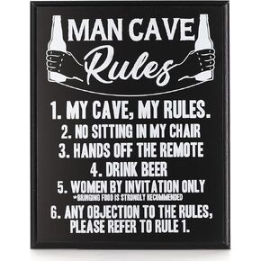 بيلا روزا هوم مان كيف ديكور - رجل الكهف تسجيل قواعد - هدايا للرجال الذين لديهم كل شيء in Kuwait