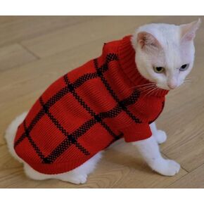 Turtleneck Dog Argyle Sweater for Small Dogs Cat in Kuwait
