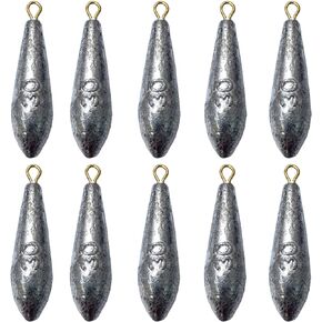 TIENAILING Fishing Bottom Sinkers Weight, Bullet Streamlined Fishing Sinker Weights, Freshwater Saltwater Fishing Weights for Bottom Fishing