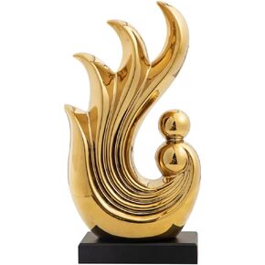 Anding Home Decor Modern Art Ceramic Statue Gold Table Decorations for Dining Room Living Room Office Centerpiece (A1020 Gold)
