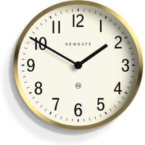 NEWGATE® Master Edwards Wall Clock - Kitchen Clock - Living Room Clock - Office Clock Clock - Round Clock - Retro Clock - Designer Clock - Stylish Home - Décor Mid-Century Modern (Black) in Kuwait