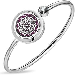 Birthday Gifts for Women-Essential Oil Diffuser Bracelet- Aromatherapy Bracelet Jewelry Stainless Steel Band with 10pcs Refill Pads XL101-1