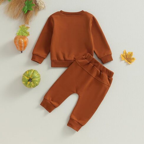 Toddler Baby Boy Halloween Outfit Long Sleeve Ghost/Pumpkin Sweatshirt Tops Elastic Pants 2PCS Fall Winter Clothes in Saudi Arabia