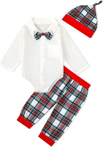 ملابس عيد الميلاد للأطفال حديثي الولادة من Singcoco ملابس منقوشة لعيد الميلاد in Kuwait