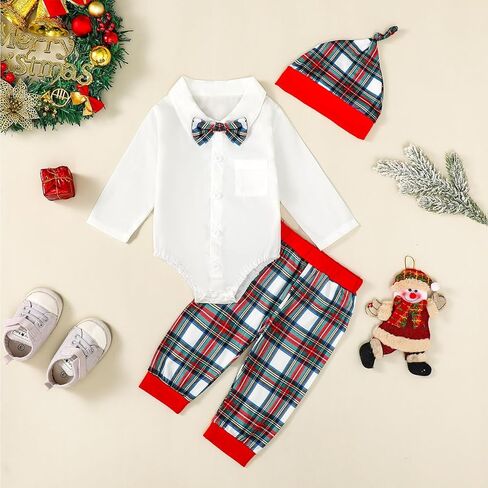 ملابس عيد الميلاد للأطفال حديثي الولادة من Singcoco ملابس منقوشة لعيد الميلاد in Kuwait