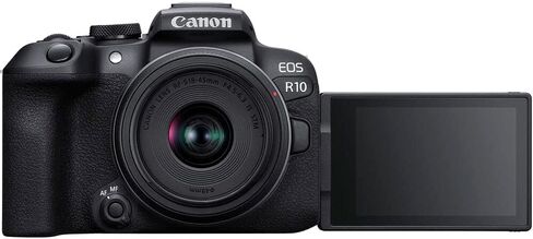 Canon EOS R10 Mirrorless Camera with 18-45mm Lens (5331C009) + 2 x Sony 64GB Tough SD Card + Filter Kit + Bag + 2 x LPE17 Battery + Card Reader + LED Light + Corel Photo Software + More (Renewed) in Saudi Arabia