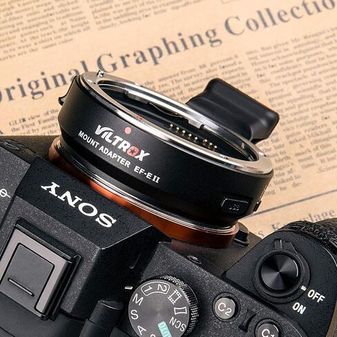 VILTROX EF-E II Auto Focus Lens Mount Adapter 0.71x Focal Reducer Speed Booster with CDAF/PDAF Switch for Canon EF Lens to Sony E-Mount Camera A9 A7RIII A7RII A7III A6500 A6300 A6400 A7SII A7R in Saudi Arabia