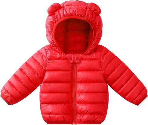 Winter Hooded Down Coat and Pants Suit for Kids Baby Boys Girls Lightweight Puffer Bear Hoods Infant Outerwear in Kuwait