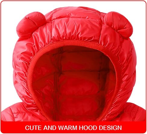 Winter Hooded Down Coat and Pants Suit for Kids Baby Boys Girls Lightweight Puffer Bear Hoods Infant Outerwear in Kuwait