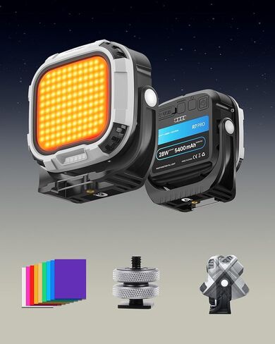 MARTVSEN Magnetic LED Video Light, Portable Multifunctional Camera Light Fill Light, 28W Built-in 5400mAh Rechargeable Battery, CRI 95 2700-6500K Photo Light for Pictures Video Recording in Kuwait