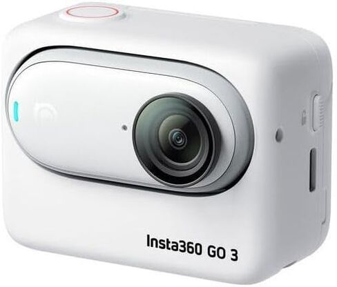 انستا360 كاميرا اكشن جو 3 (64GB) - كاميرا اكشن صغيرة وخفيفة الوزن، محمولة ومتعددة الاستخدامات، من منظور الشخص الاول بدون استخدام اليدين، يمكن تركيبها في اي مكان وتثبيت، متعددة الوظائف، مقاومة للماء، in Kuwait