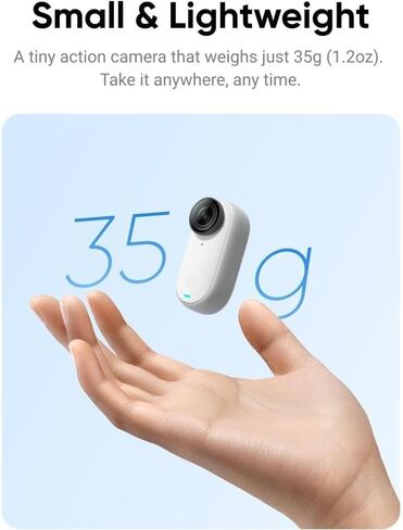 انستا360 كاميرا اكشن جو 3 (64GB) - كاميرا اكشن صغيرة وخفيفة الوزن، محمولة ومتعددة الاستخدامات، من منظور الشخص الاول بدون استخدام اليدين، يمكن تركيبها في اي مكان وتثبيت، متعددة الوظائف، مقاومة للماء، in Kuwait