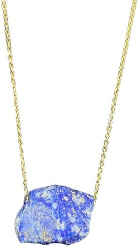 قلادة AITELEI من الكوارتز الوردي الخام الطبيعي مع سلسلة مطلية بالذهب عيار 18 قيراط قابلة للتعديل، قلادة من الأحجار الكريمة الخام والكريستال وحجر الشفاء من الريكي والأحجار الكريمة الروحية للنساء والرجال in Kuwait