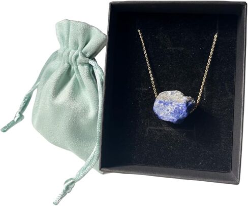 قلادة AITELEI من الكوارتز الوردي الخام الطبيعي مع سلسلة مطلية بالذهب عيار 18 قيراط قابلة للتعديل، قلادة من الأحجار الكريمة الخام والكريستال وحجر الشفاء من الريكي والأحجار الكريمة الروحية للنساء والرجال in Kuwait