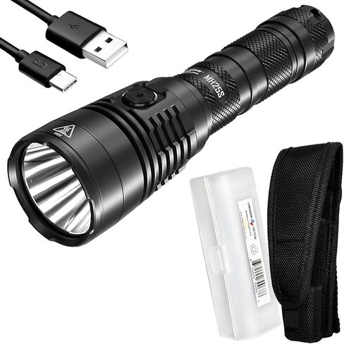 Nitecore MH25S 1800 Lumen Tactical Flashlight, 551 Yard Long Throw USB-C Rechargeable, with LumenTac Organizer in Saudi Arabia