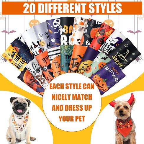 Frienda 20 Pieces Dog Bandana Point Adjustable and Washable Triangle Scarf Kerchiefs Dog Bib Accessories for Small to Medium Puppy Cat(Romantic Patterns) in Kuwait