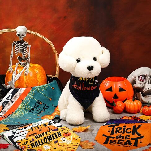 Frienda 20 Pieces Dog Bandana Point Adjustable and Washable Triangle Scarf Kerchiefs Dog Bib Accessories for Small to Medium Puppy Cat(Romantic Patterns) in Kuwait