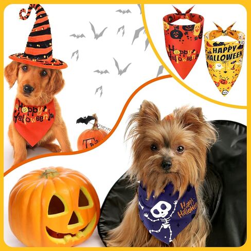 Frienda 20 Pieces Dog Bandana Point Adjustable and Washable Triangle Scarf Kerchiefs Dog Bib Accessories for Small to Medium Puppy Cat(Romantic Patterns) in Kuwait