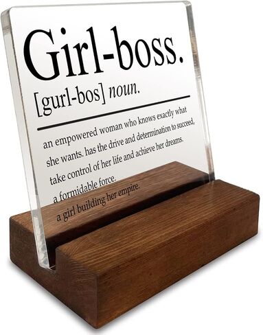 Funny Quotes Desk Sign for Women, Motivational Minimalist Decor Art Acrylic Plaque With Wooden Stand Sign Funny Home Office Desk Sign Gift for Women Friend Cowoker Colleague in Saudi Arabia
