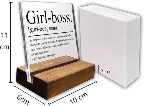 Funny Quotes Desk Sign for Women, Motivational Minimalist Decor Art Acrylic Plaque With Wooden Stand Sign Funny Home Office Desk Sign Gift for Women Friend Cowoker Colleague in Saudi Arabia