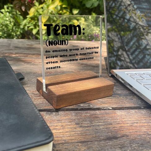 Funny Quotes Desk Sign for Women, Motivational Minimalist Decor Art Acrylic Plaque With Wooden Stand Sign Funny Home Office Desk Sign Gift for Women Friend Cowoker Colleague in Saudi Arabia