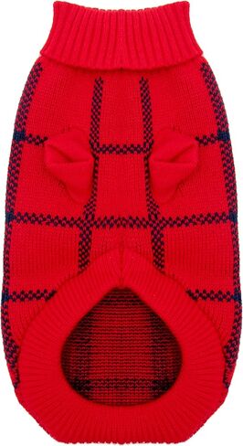 Turtleneck Dog Argyle Sweater for Small Dogs Cat in Kuwait