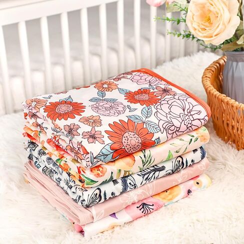 Hooyax Baby Blanket for Girls Boys, Jersey Knit Baby Swaddle Blanket, Double Layer Newborn Receiving Blanket, Soft Stretchy Nursery Blanket, 44 x 32 inch, Woodland Animal in Saudi Arabia