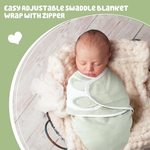 VitalCozy 3 Pcs Preemie Swaddle Blankets Easy Adjustable Swaddle Blanket Wrap with Zipper Cotton Newborn Swaddles Baby Sleep for Preemie Boys Girls Diaper Changes, 3 Colors in Saudi Arabia