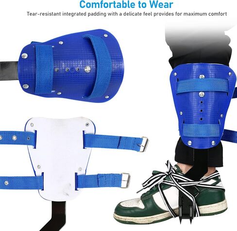 WMLBK Tree Climbing Spike Set, Adjustable Tree Climbing Gear Alloy Steel Pole Climbing Double Spurs Non-Slip Strap Pedal for Climbing, Logging, Hunting, Observation & Outdoor Reaction in Kuwait