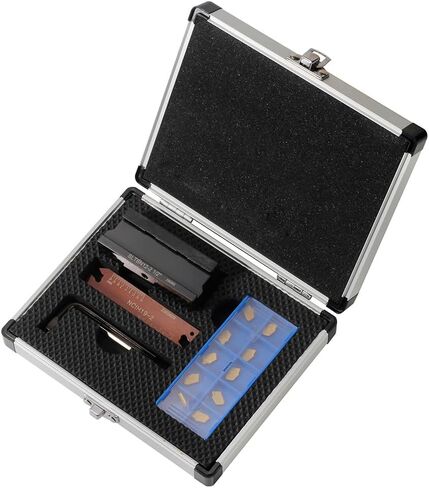 OSCARBIDE 1/2''Self-Lock Block SLTBN12-2 with Adjustable Blade NCIH19-2,Tin Coated 10 pcs GTN-2 Carbide Inserts Parting Grooving Cut-Off Tool Set in Saudi Arabia