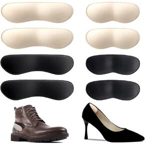 حشوات للكعب من Xshum، وسادات للكعب للأحذية الكبيرة جدًا، وبطانات للأحذية الفضفاضة، ووسائد واقية للكعب لمنع انزلاق الكعب والبثور، 4 أزواج (مشمش + أسود) in Kuwait