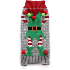 سترة عيد الميلاد القبيحة للكلاب من ديليفور، سترة رجل الثلج للكلاب، سترة الرنة، سترة عيد الميلاد القبيحة للقطط والجرو والكلب الصغير المتوسط ​​(رجل ثلج أسود، كبير) in Kuwait