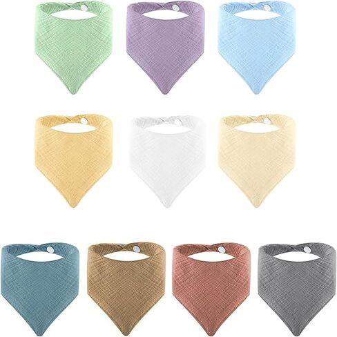 TourKing Baby Bibs 10 Pack Baby Bandana Drool Bibs in Kuwait