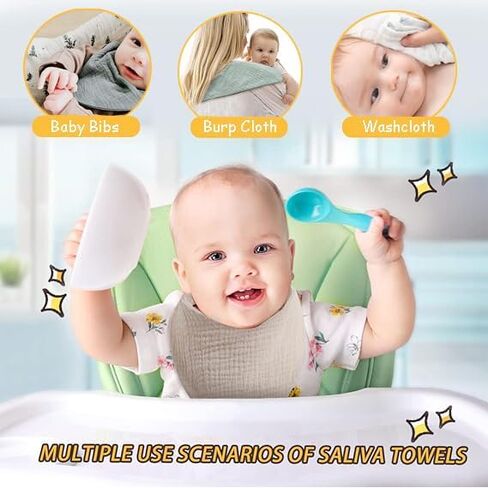 TourKing Baby Bibs 10 Pack Baby Bandana Drool Bibs in Kuwait