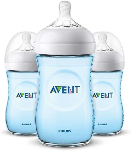 Philips Avent 9oz Natural Baby Bottles 3-Pack - Blue in Saudi Arabia