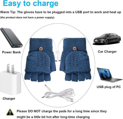 الرجال والنساء USB قفازات ساخنة القفاز الحياكة الأيدي كامل الأصابع ونصف أصابع دافئة اليد قفازات الكمبيوتر المحمول الشتاء هدية الأزرق in Kuwait