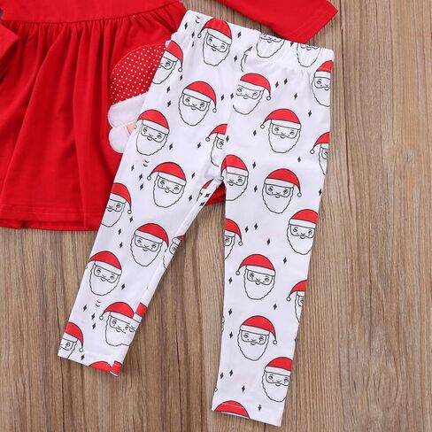 ملابس Balatale للأطفال الصغار في عيد الميلاد بأكمام طويلة وقمصان سانتا مضيئة مع عصابة رأس in Kuwait