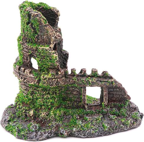 HRRIVE حوض السمك المناظر الطبيعية القلعة الصخور الديكور حجر كهف الأسماك لزينة خزان الأسماك in Kuwait