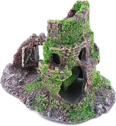 HRRIVE حوض السمك المناظر الطبيعية القلعة الصخور الديكور حجر كهف الأسماك لزينة خزان الأسماك in Kuwait