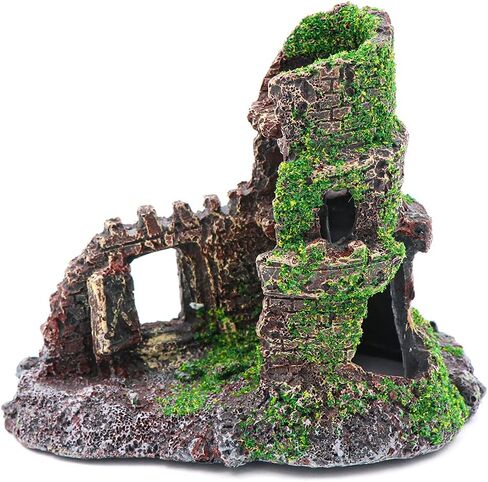 HRRIVE حوض السمك المناظر الطبيعية القلعة الصخور الديكور حجر كهف الأسماك لزينة خزان الأسماك in Kuwait