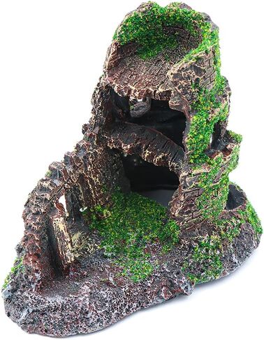 HRRIVE حوض السمك المناظر الطبيعية القلعة الصخور الديكور حجر كهف الأسماك لزينة خزان الأسماك in Kuwait